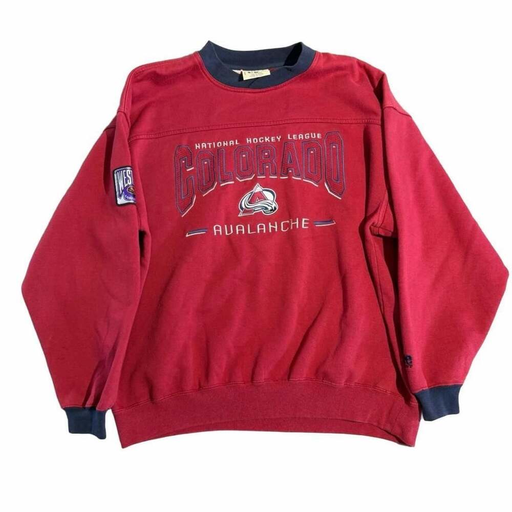 Lee Sport Colorado Avalanche Vintage 90s NHL Embroidered Crewneck Sweatshirt